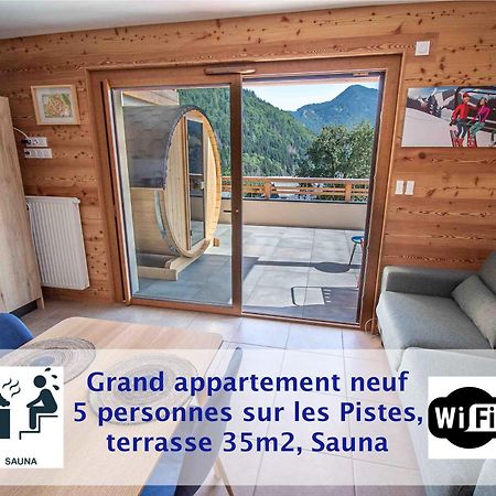 Dans Residence Neuve Le Snow Roc Sur Les Pistes, Grand Studio Cosy 5 Pers Avec Terrasse Panoramique, Sauna, Wifi Saint-Jean-d'Aulps Luaran gambar