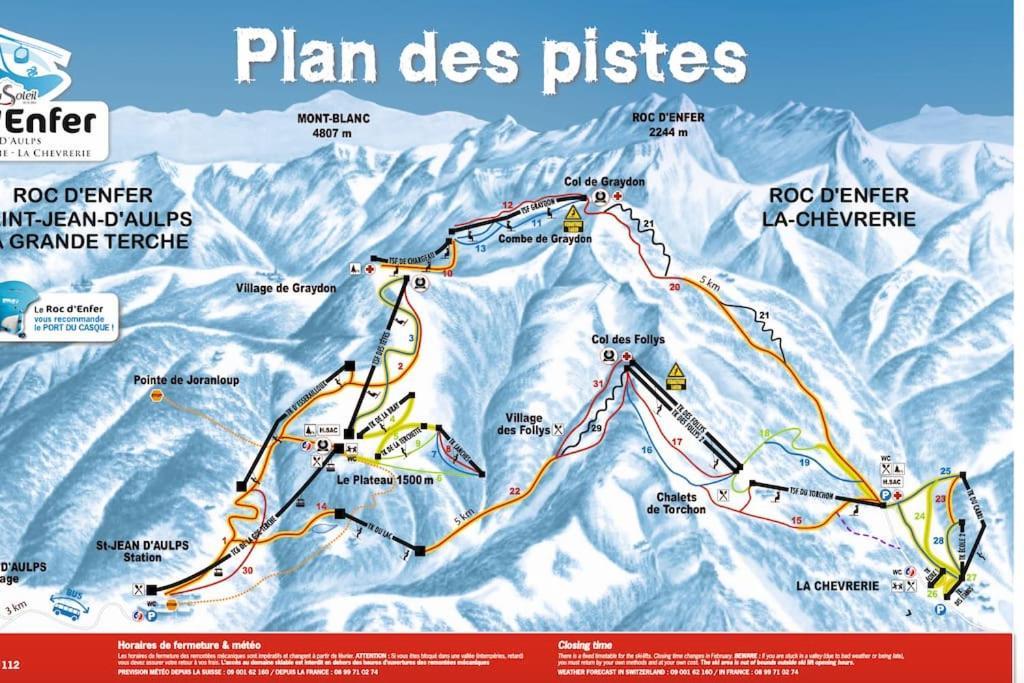 Dans Residence Neuve Le Snow Roc Sur Les Pistes, Grand Studio Cosy 5 Pers Avec Terrasse Panoramique, Sauna, Wifi Saint-Jean-d'Aulps Luaran gambar