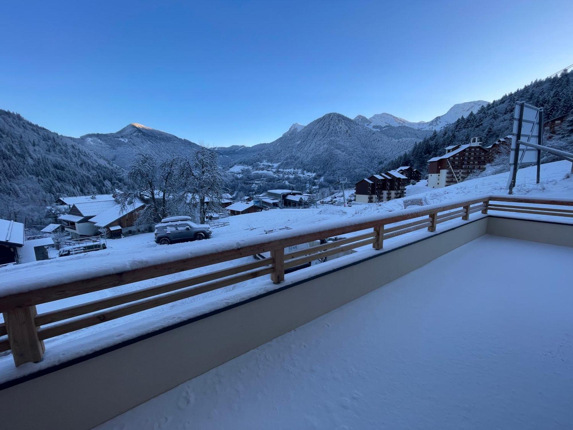 Dans Residence Neuve Le Snow Roc Sur Les Pistes, Grand Studio Cosy 5 Pers Avec Terrasse Panoramique, Sauna, Wifi Saint-Jean-d'Aulps Luaran gambar