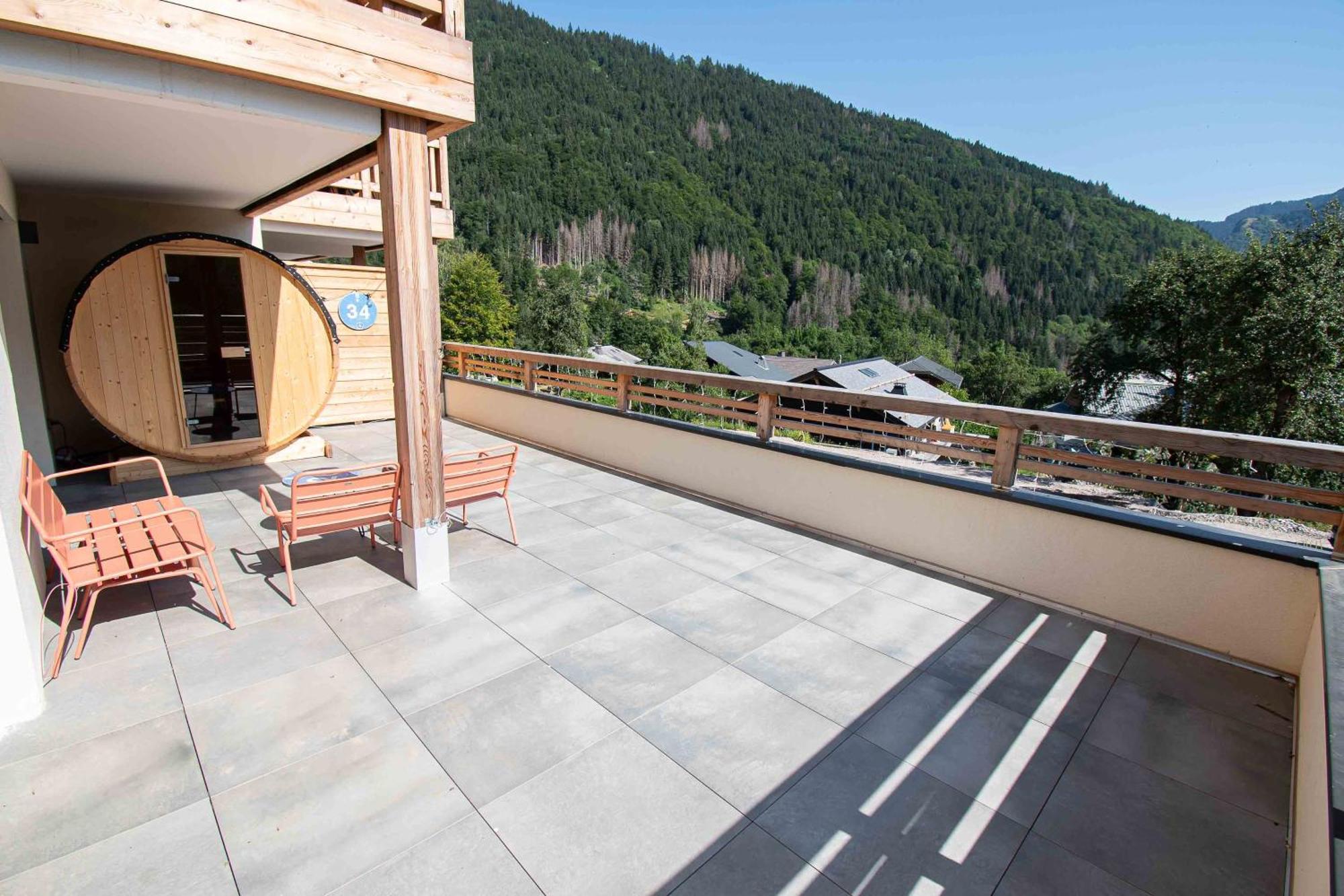 Dans Residence Neuve Le Snow Roc Sur Les Pistes, Grand Studio Cosy 5 Pers Avec Terrasse Panoramique, Sauna, Wifi Saint-Jean-d'Aulps Luaran gambar