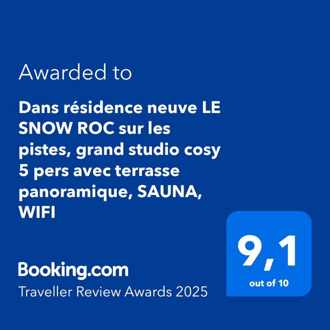 Dans Residence Neuve Le Snow Roc Sur Les Pistes, Grand Studio Cosy 5 Pers Avec Terrasse Panoramique, Sauna, Wifi Saint-Jean-d'Aulps Luaran gambar